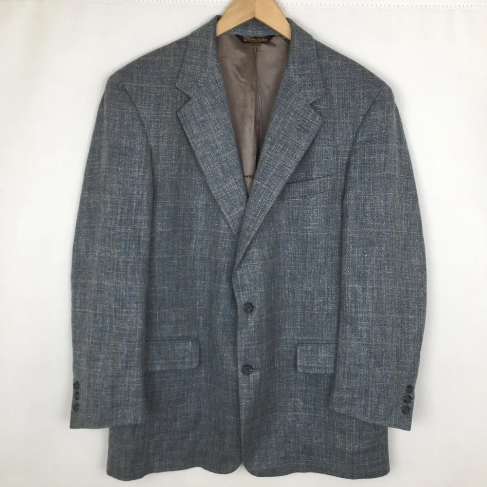 Brooks Brothers Mens Blazer Sports Coat Blue Plaid Size 42R